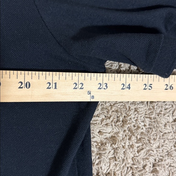 Polo by Ralph Lauren Men's Black White Polo Shirt Big Pony Crest size L Preppy - Picture 10 of 11